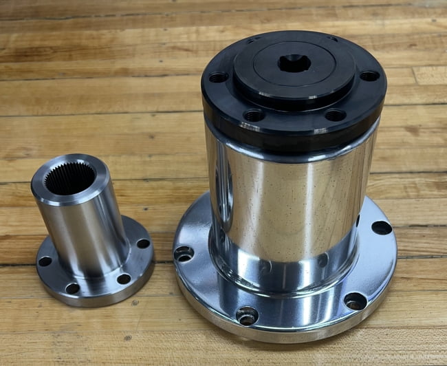 Weiand Polished Blower Snout 4 13/16" length 2 1/4" Register